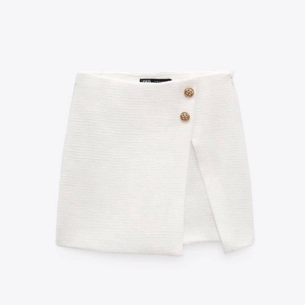 Zara Tweed Cream Skort